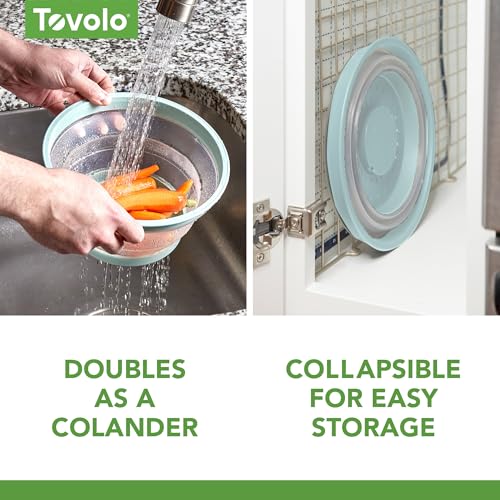 Microwave Plate Cover Small in Blue Haze Collapsible Vented Silicone Microwave Splatter Cover