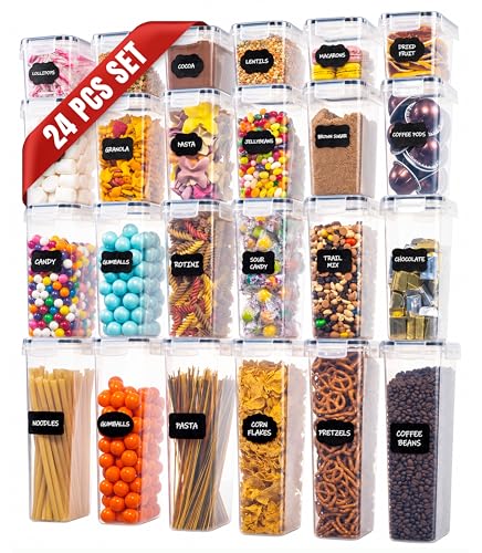 Airtight Food Storage Containers with Lids 24 (24 Count)