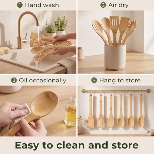 Wooden Spoons for Cooking (6 Count)