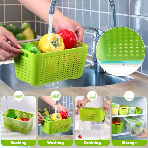 Produce containers for fridge (135.2561 Fl Oz)