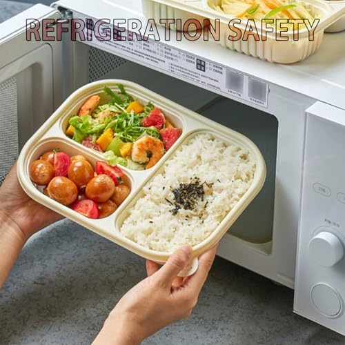 50 Pack of 3 Compartment Disposable Biodegradable containers (50 Count)