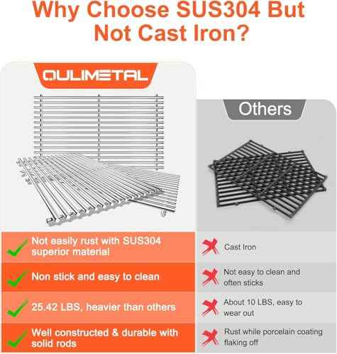 SUS304 9MM Grill Grates for Weber Genesis II E