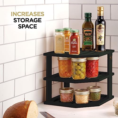 Black Plate Organizer for Cabinet