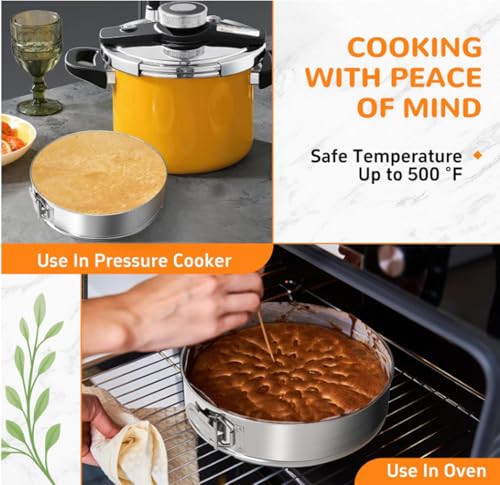 9 Inch 304 Stainless Steel Springform Pan with Removable Bottom