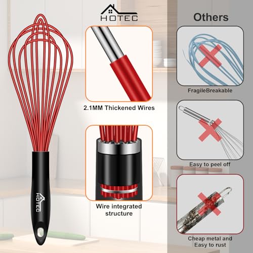 4 Pieces Silicone Whisks Set (4 Count)