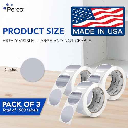 Metallic Silver Perforated Round Circle Dot Sticker 2 (3 Count)