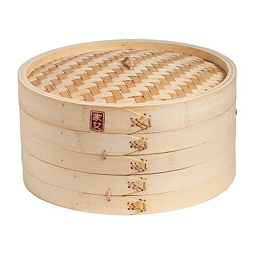 2 Tier Bamboo Steamer Baskets