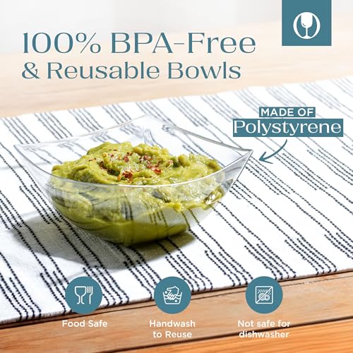 4 Pack Disposable Clear Plastic Party Bowls (4 Count)