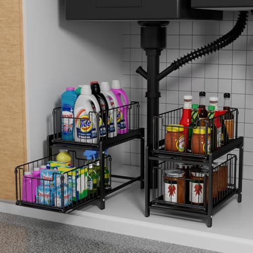 2 Tier Pull Out Cabinet Organizer