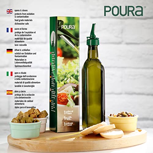 Glass Olive Oil Bottle Drizzler with Pourer Spout
