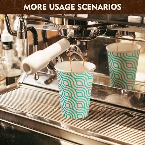 16 oz Coffee Cups with Lids (100 Count)