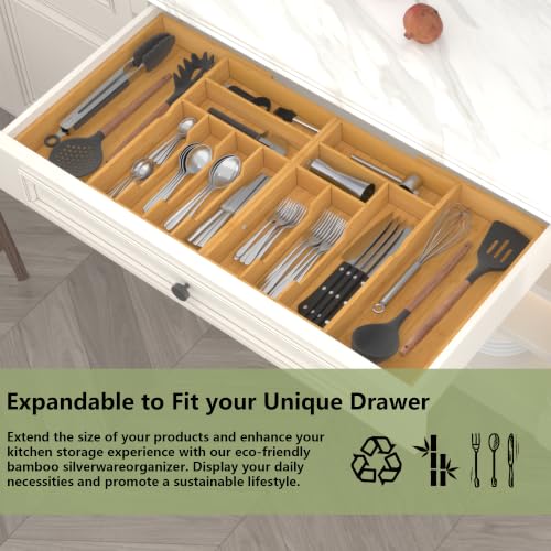 Extra Large Silverware Drawer Organizer