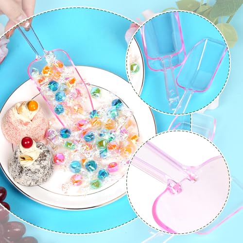 4Pcs Clear Plastic Ice Scoop for Freezer (4 Count)