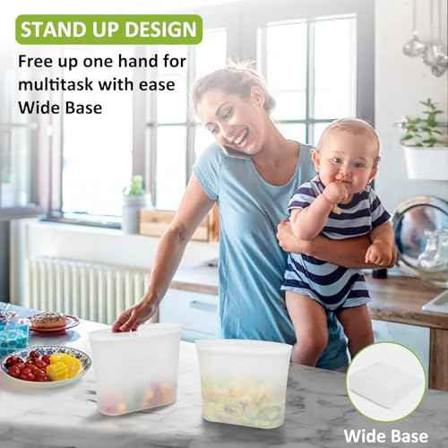 Reusable Food Storage Bags Half (4 Count)