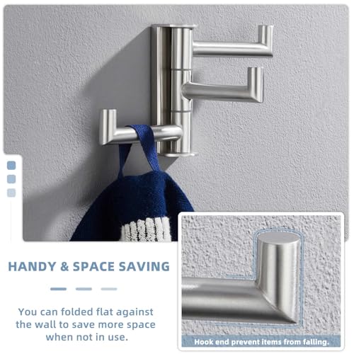 Swivel Towel Hook Brushed Nickel