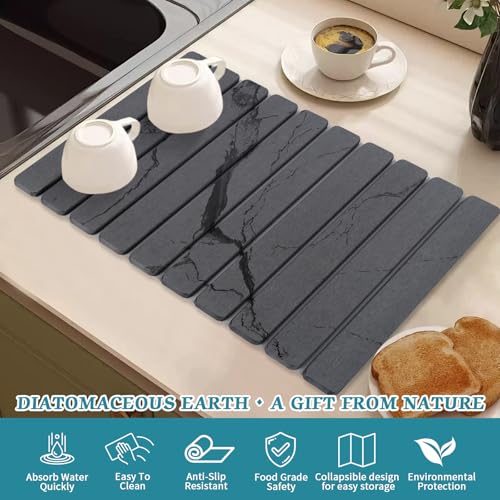 Stone Dish Drying Mat for Kitchen Counter