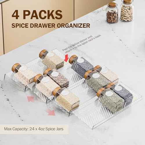 Spice Drawer Organizer (4 Count)