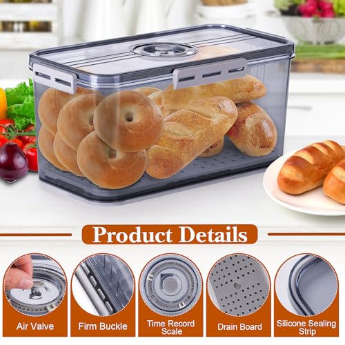 Bread Box for Homemade Bread Boxes for Kitchen Counter Airtight