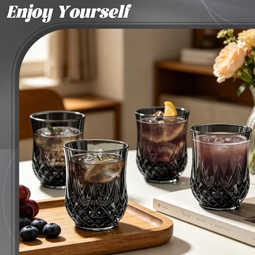 40 Pack Plastic Stemless Wine Glasses (40 Count)