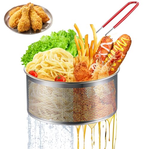 7 inch Deep Fryer Basket 304 Stainless Steel for Frying French Fries