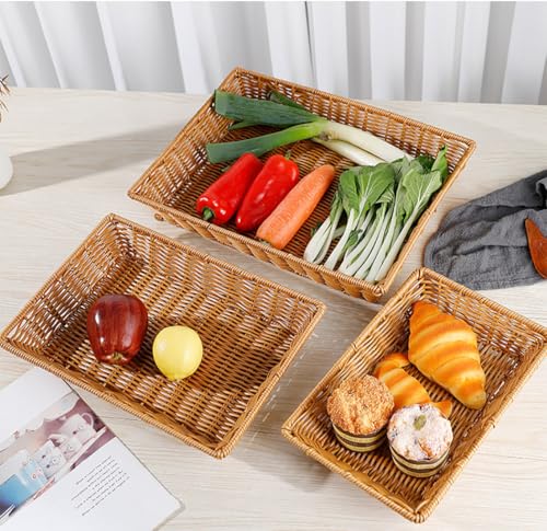 Poly Wicker Bread Basket