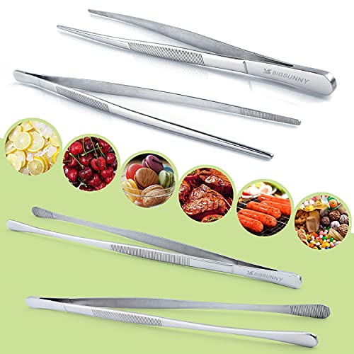 Stainless Steel Food Tweezers Multi (2 Count)