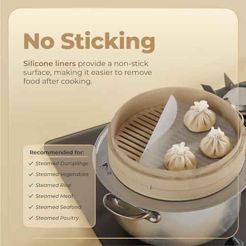 Bamboo Steamer Silicone Liners 10 (6 Count)