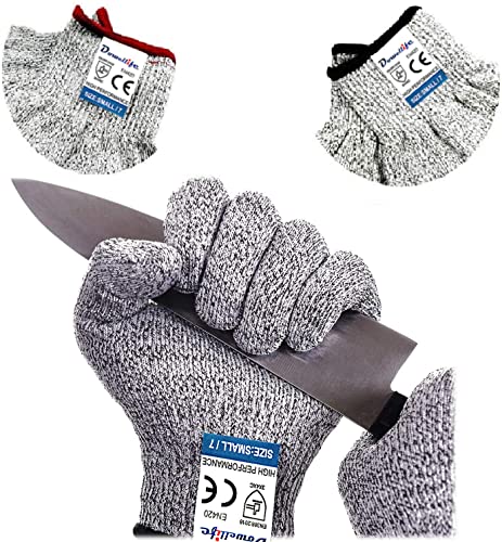 Cut Resistant Gloves Food Grade Level 5 Protection (2 Count)