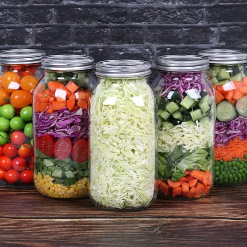64oz Glass Wide Mouth Mason Jars (3 Count)