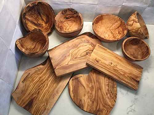 7" Artisan Olive Wood Serving Bowl