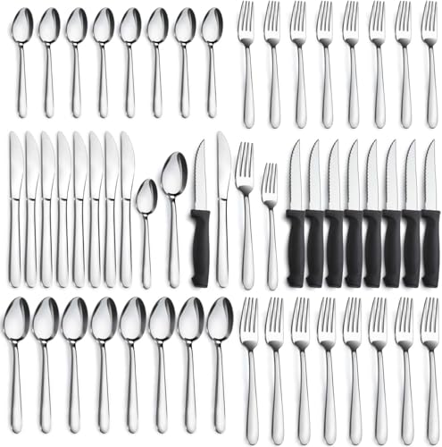 48 Piece Stainless Steel Silverware Set for 8 (48 Count)