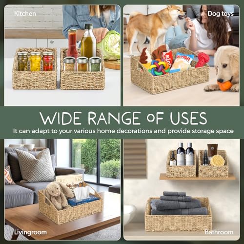 Set of 3 Handwoven Storage Baskets (3 Count)