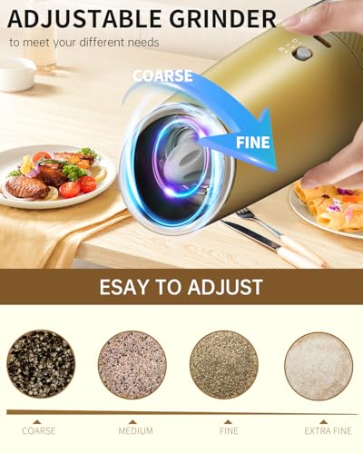 Gravity Electric Salt and Pepper Grinder Set with 2 (2 Count)