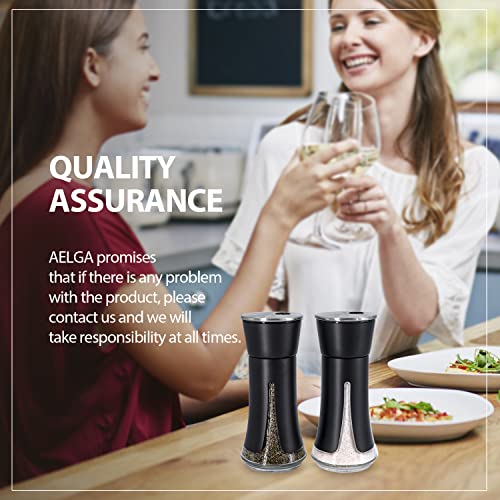 Black Salt and Pepper Shakers by Aelga (2 Count)