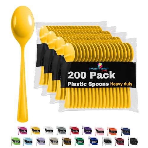 Party Solids Heavy Duty Plastic Cutlery (200 Count)