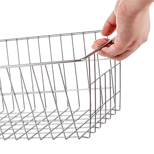 Farmhouse Freezer Bastets Organizer Bin Large Metal Wire Food Storage Organizer Bin Basket (3 Count)