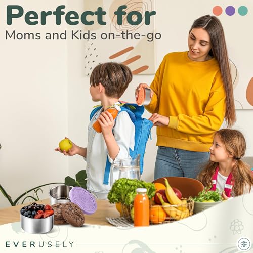 Stainless Steel Snack Containers (3 Count)