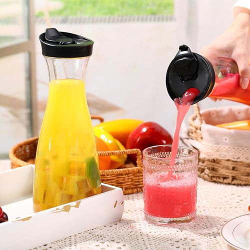 6 Pcs Plastic Carafe with Flip Top Lid (6 Count)