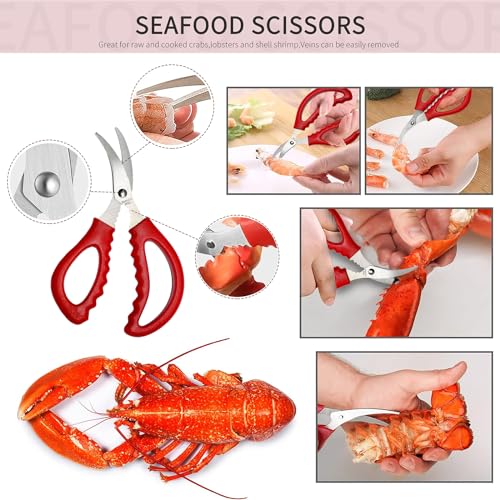 Crab Crackers and Tools Set with 2 Crab Leg Cracker (25 Count)