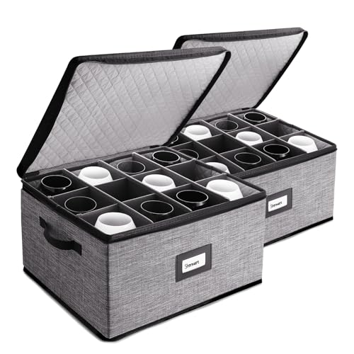 Wine Glass Storage Box with Dividers
