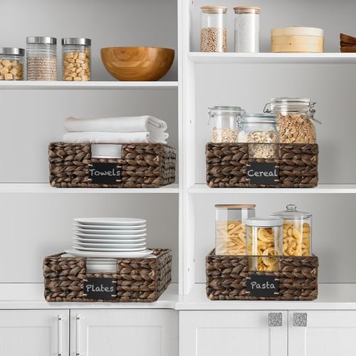 Set of 4 Water Hyacinth Pantry Baskets (4 Count)