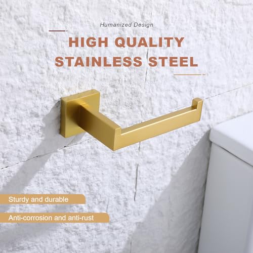 Toilet Paper Holder Brushed Gold (2 Count)