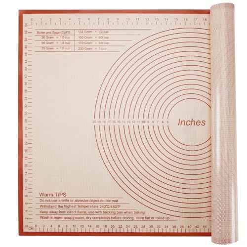 Silicone Pastry Mat 36x24 Inch Nonstick Baking Mat