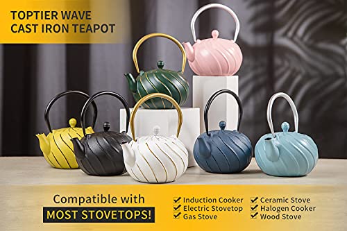 Tea Kettle TOPTIER Japanese Cast Iron Teapot with Infuser