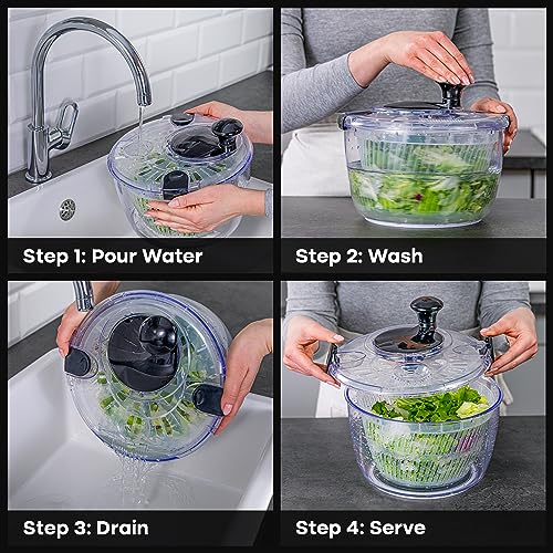 Large Salad Spinner with Drain