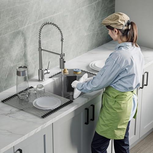 Dowell Over The Sink Roll Up Triangle Dish Drying Rack