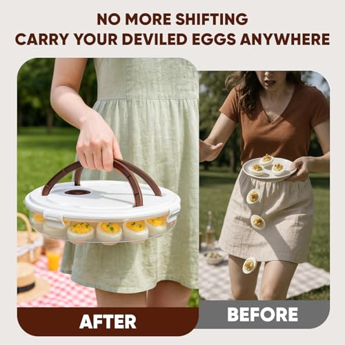 2 Pack Deviled Egg Container with Lid (2 Count)