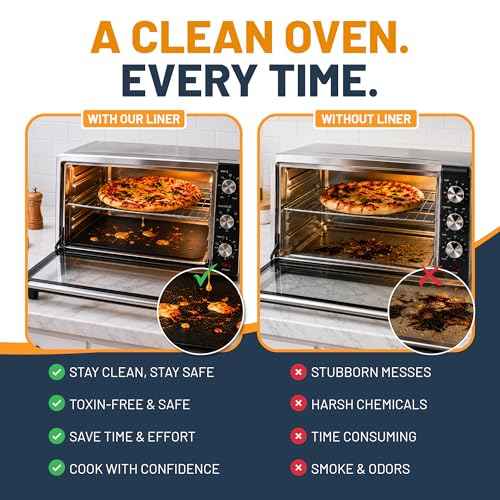 Toaster Oven Liners for Bottom of Oven (6 Count)