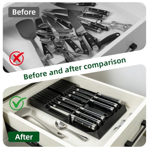 Bamboo Knife Drawer Organizer