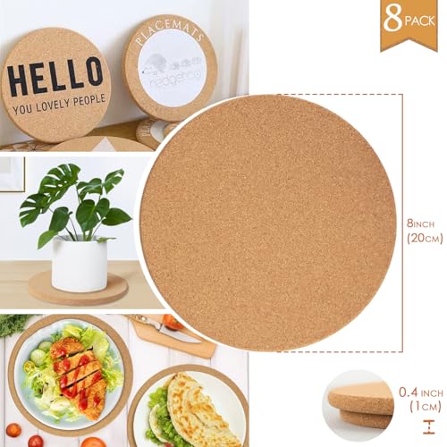 Cork Trivets for Hot Dishes 8 Pack 8 inch High (8 Count)